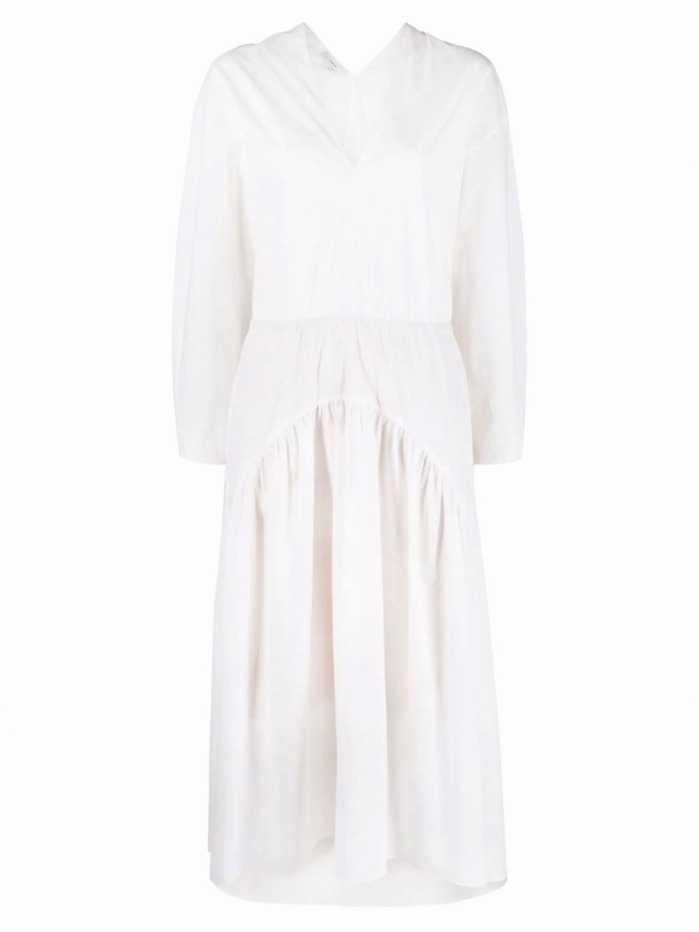 Vince White V-Neck Open Back Detail Dress
